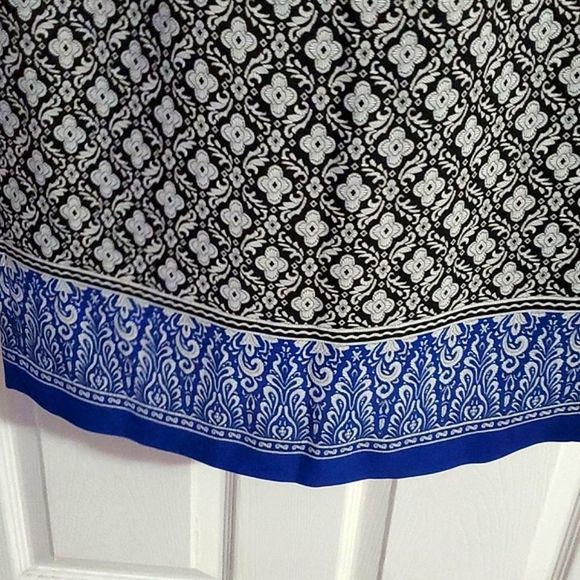 Judith Hart Black Vintage Boho Diamond Chiffon Overlay Maxi Skirt - Picture 3 of 8